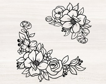 Download Floral Border Svg Etsy