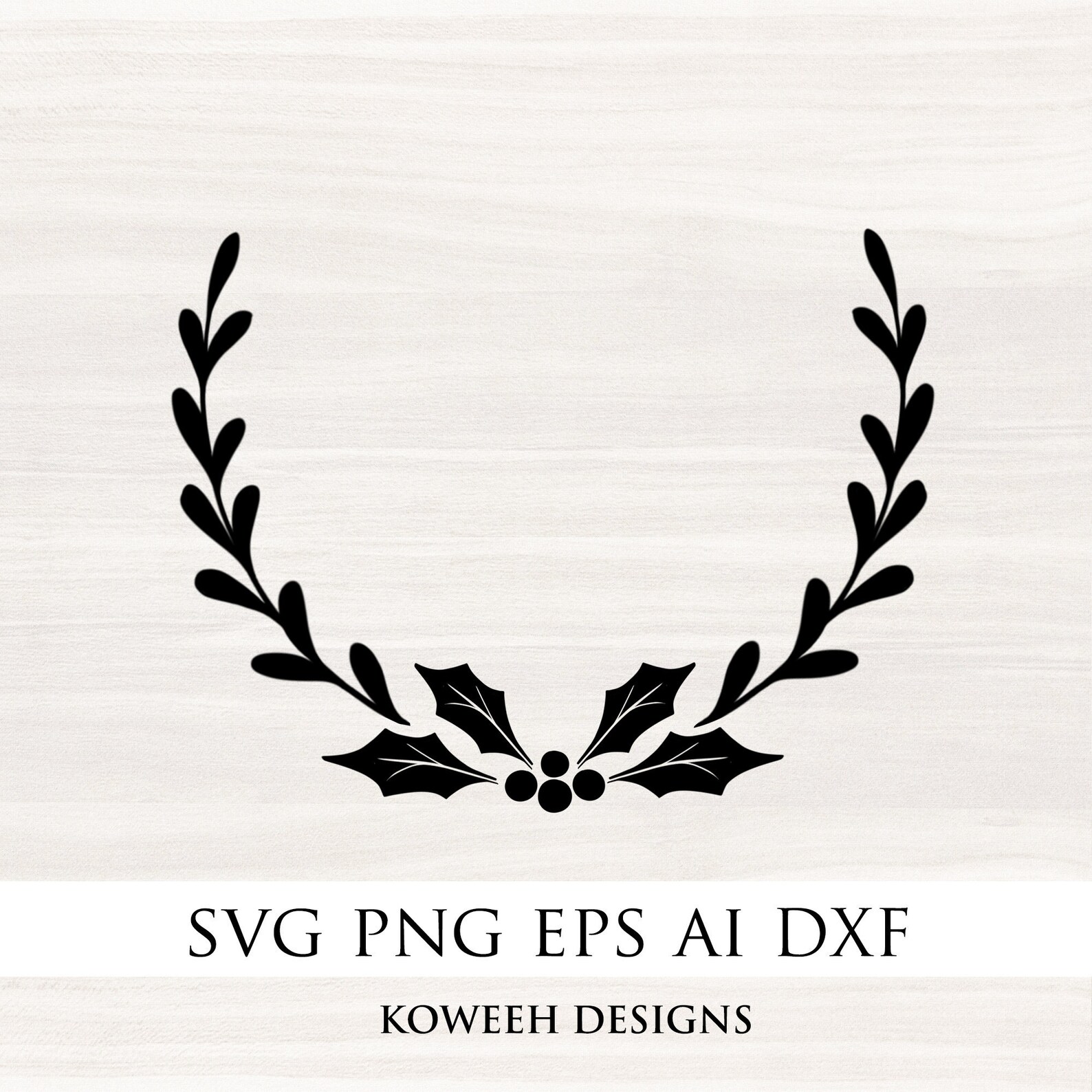 Christmas Wreath Svg Christmas Frame Svg Half Wreath Svg Etsy