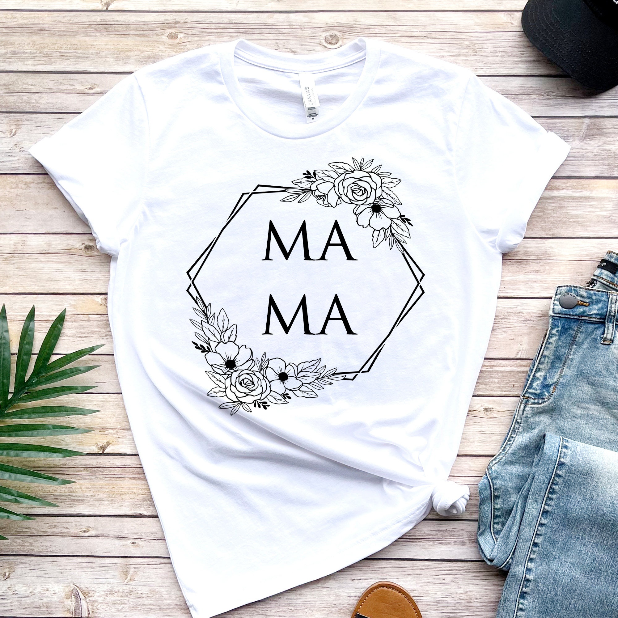 Download FLORAL FRAME SVG Hexagon Frame svg floral hexagon Frame | Etsy