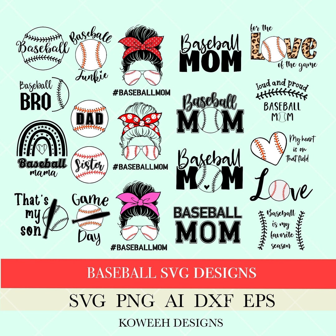 Baseball SVG Bundle, Baseball Mom Svg Design, Baseball Mom Messy Bun