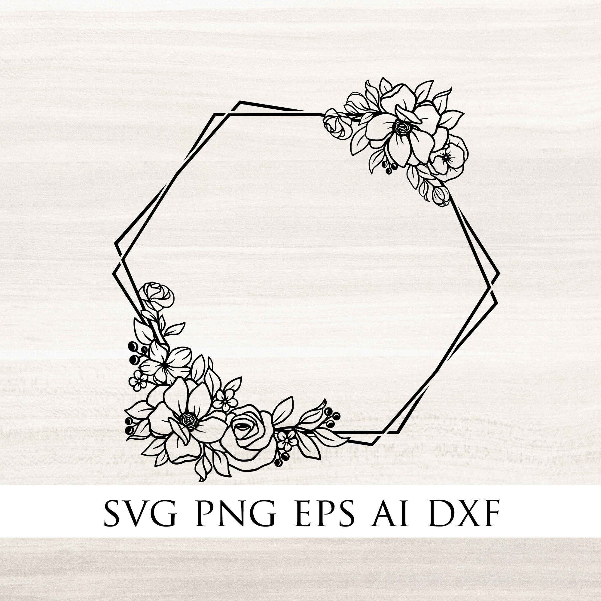 Free Free 279 Hexagon Flower Frame Svg SVG PNG EPS DXF File