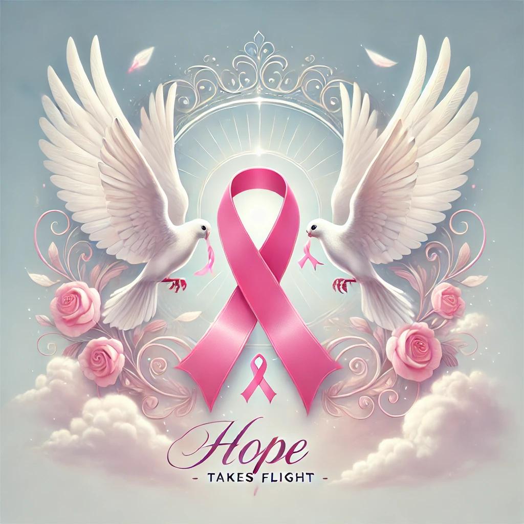 Angel Wings Pink Cancer Ribbon - Etsy