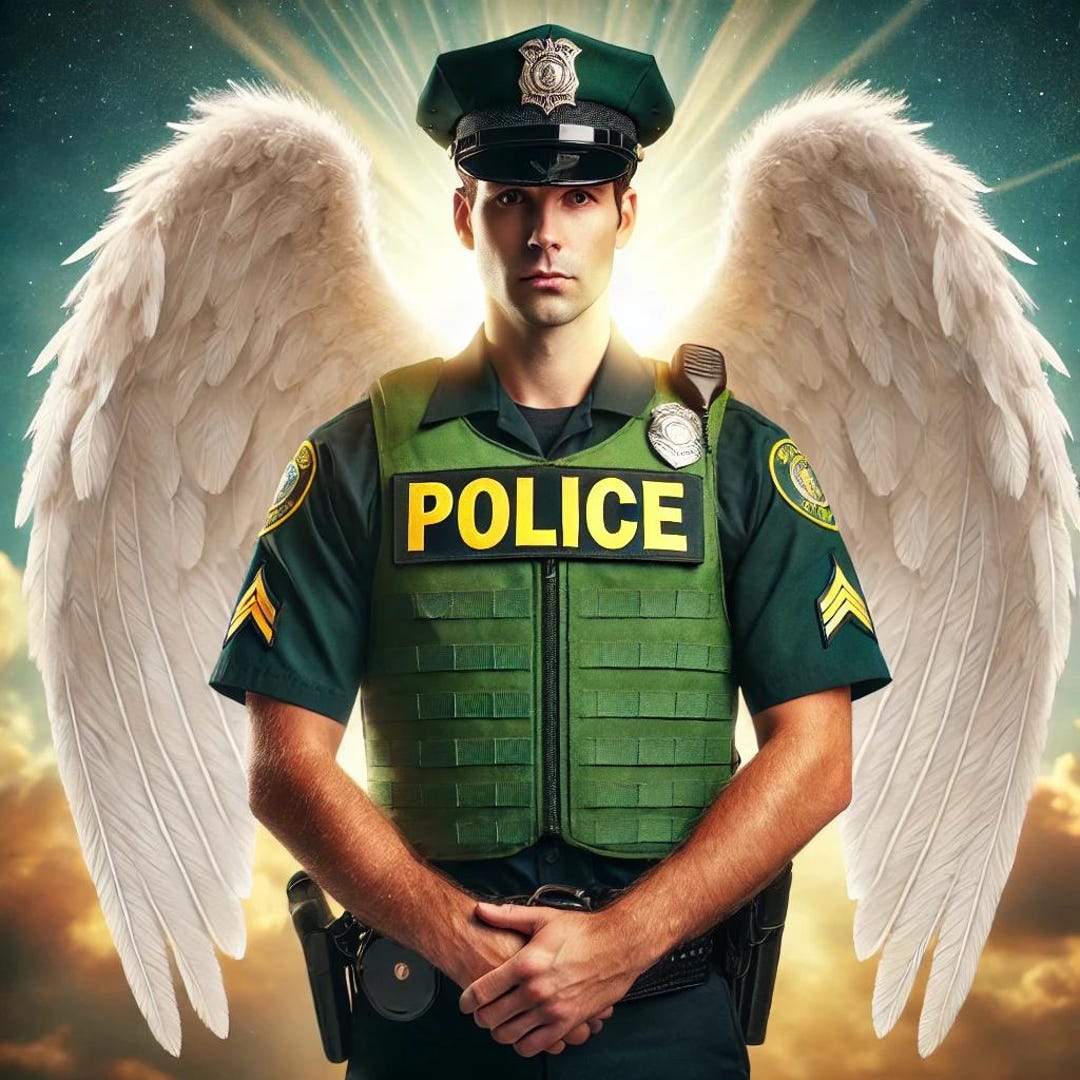 Police Angel Police Officer Angel Wings, Memorial, Heaven, Rip - Etsy
