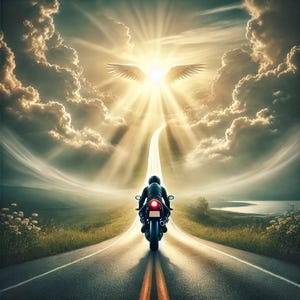 Motorcycle memorial highway to heaven