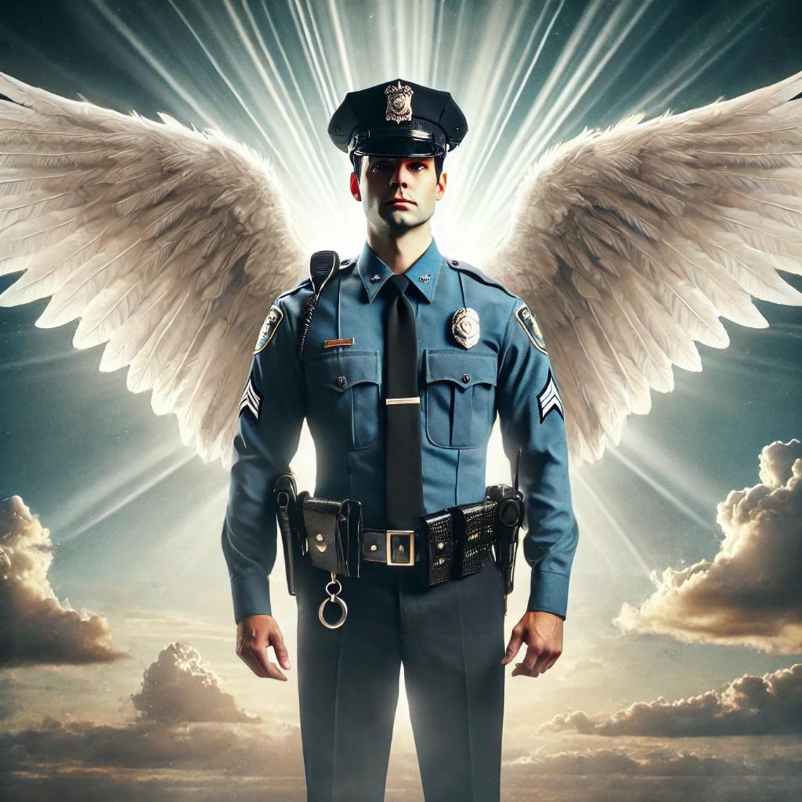 Police Angel Police Officer Angel Wings, Memorial, Heaven, Rip - Etsy