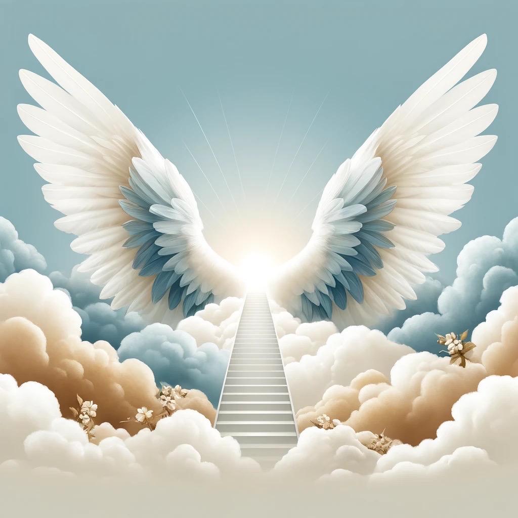 Angel Wings and Stairway to Heaven Sublimation Design JPEG - Etsy