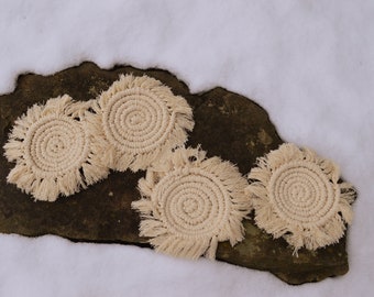 Boho Coasters || Macrame || Fringe || Home Decor || Hand-made
