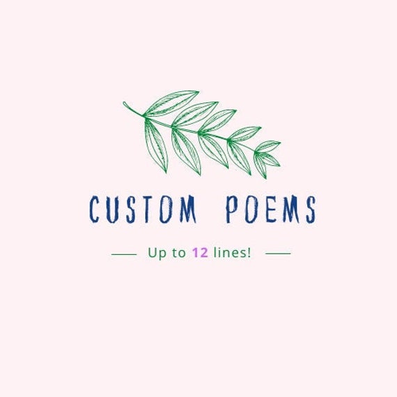 Custom Poem Up To 12 Lines - Etsy Australia