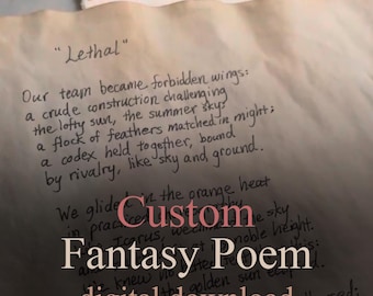 Fantasy Poem (custom, rhyming, up to 16 lines, digital delivery)