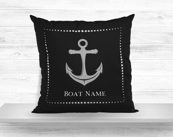 Personalized Nautical Throw Pillow | Boat Gifts for Family | Lake House Decor | Custom Pillow | Yacht Gift for Sailor 16x16