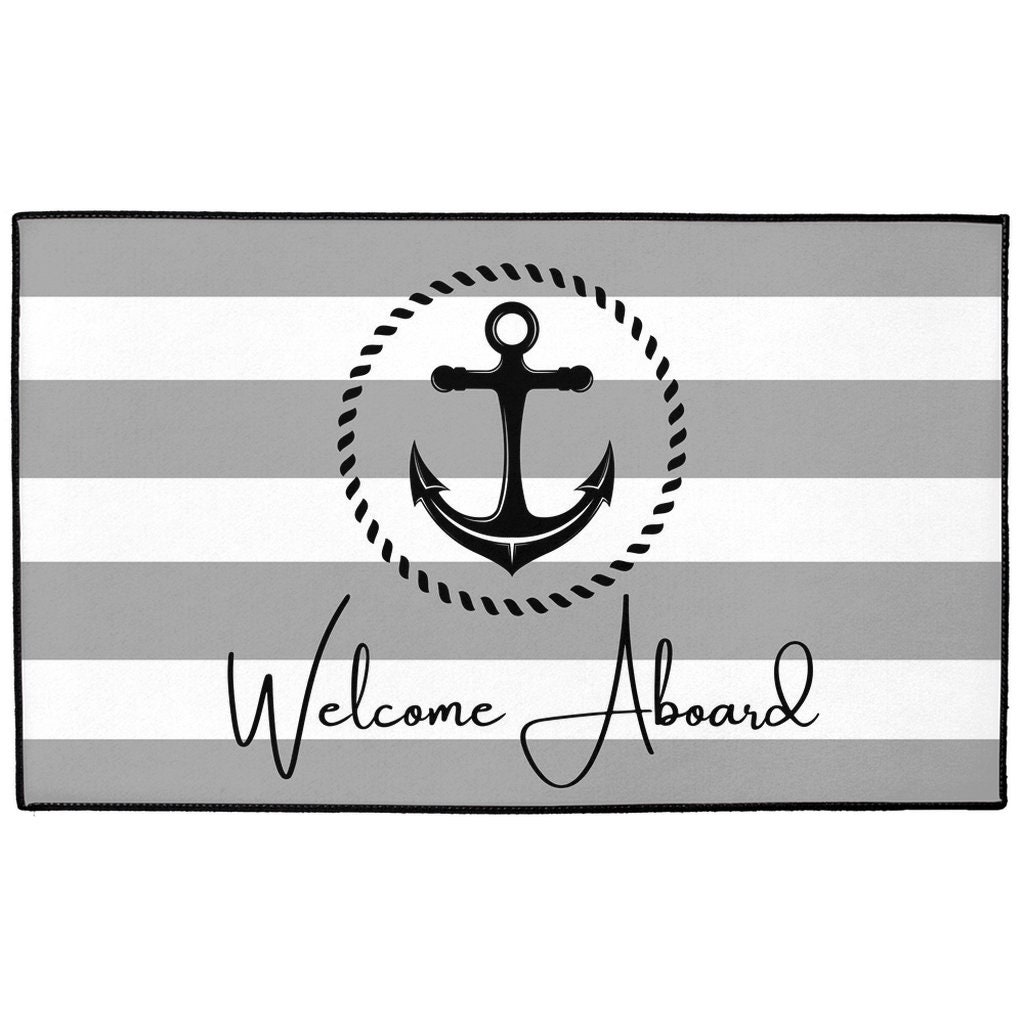 Personalized Mat Nautical Custom doormat Boat Etsy