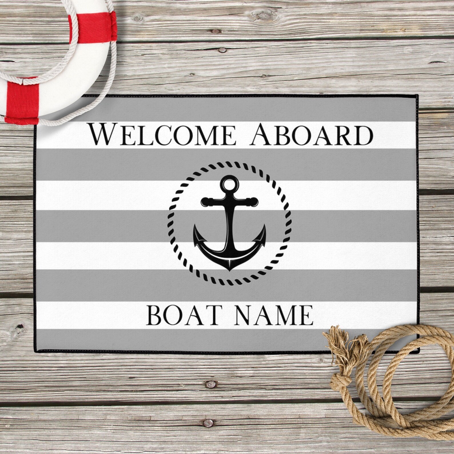 Personalized Mat Nautical Custom Doormat Boat Etsy