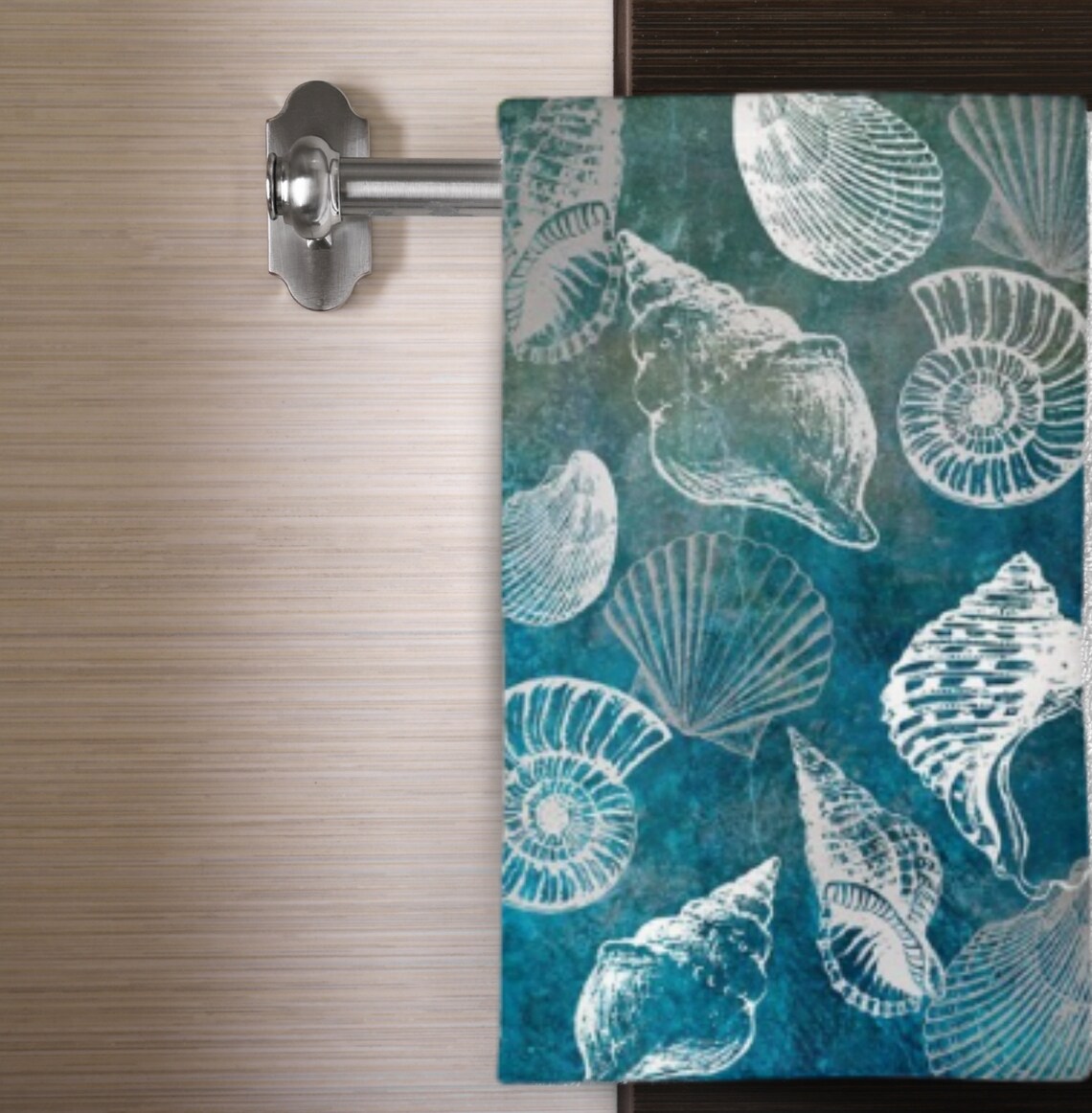 Seashell Coastal bathroom hand towel coastal decor Etsy