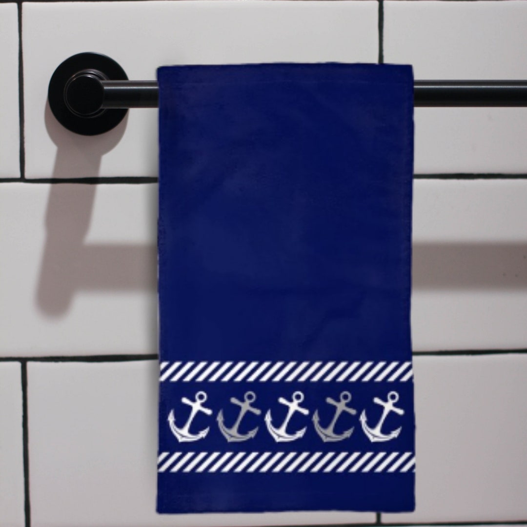 Nautical Decorative Hand Towel Coastal Decor Bathroom Hand Towel Kitchen Hand Towels Nautical