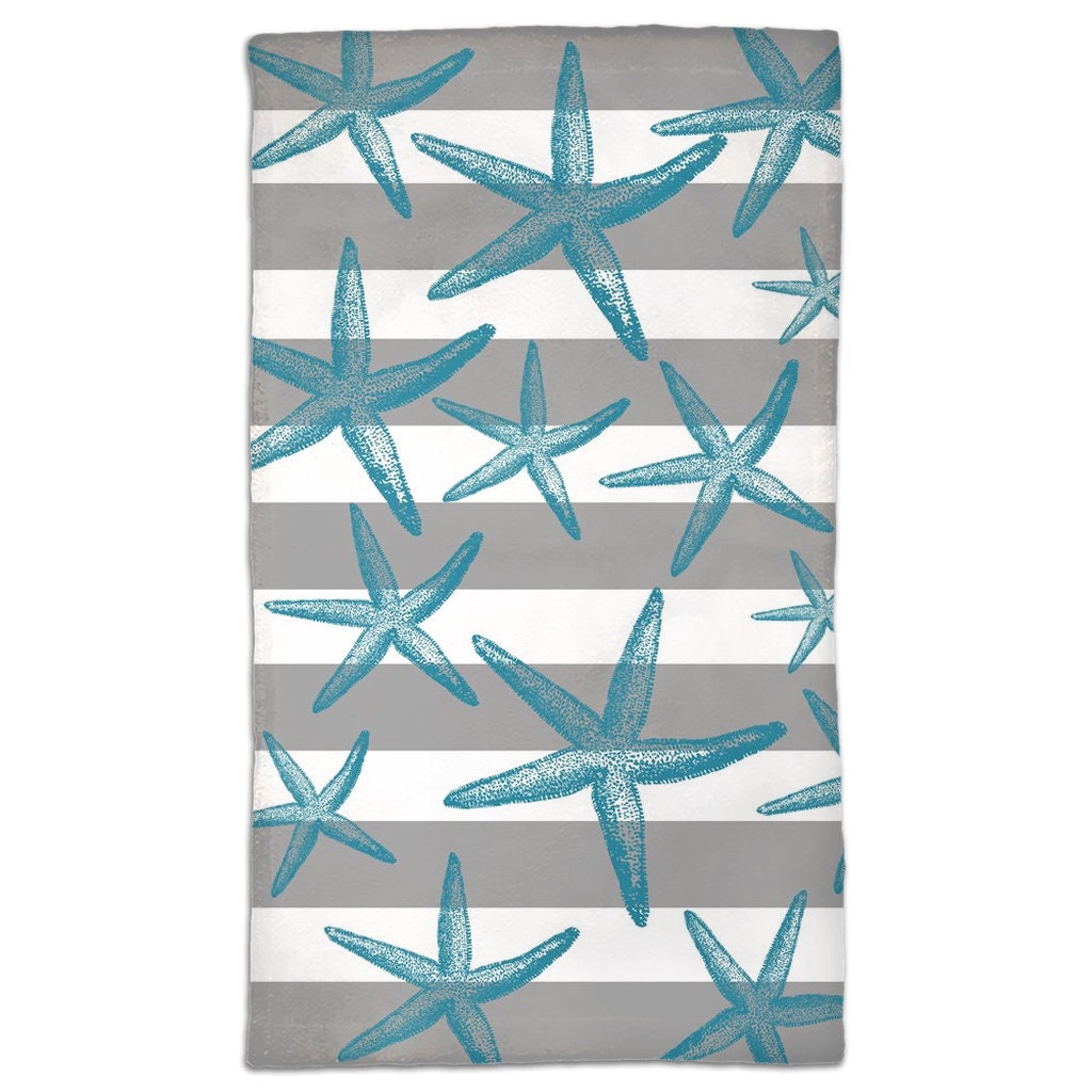 Starfish Coastal Bathroom Hand Towel Coastal Decor Bathroom Decor