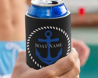 Funny Boating Gifts Captain First Mate Ship Happen Bundle 2 Pack Can Coolie Drink Coolers Coolies Waves