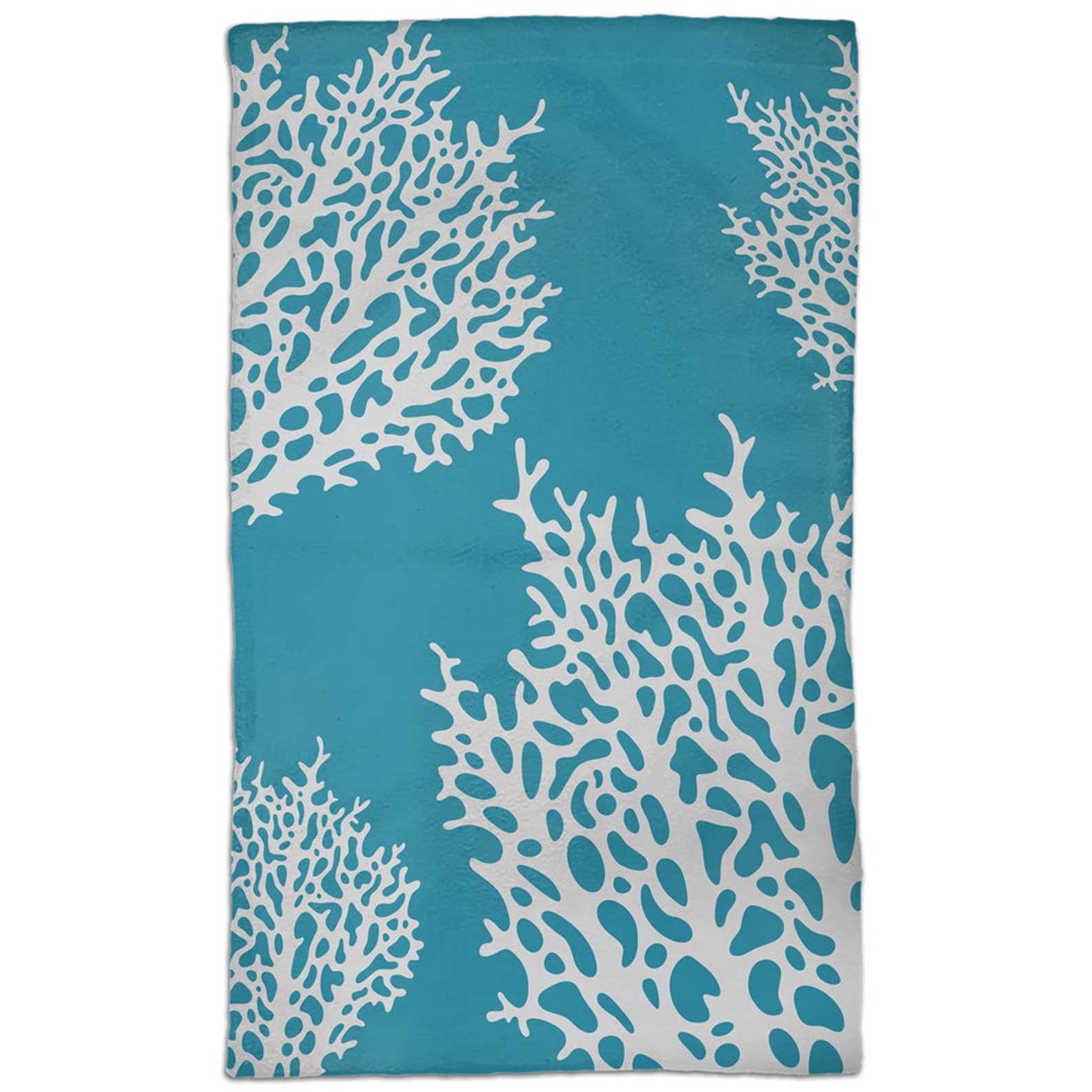 Coral Reef Coastal Bathroom Hand Towel Coastal Decor Etsy