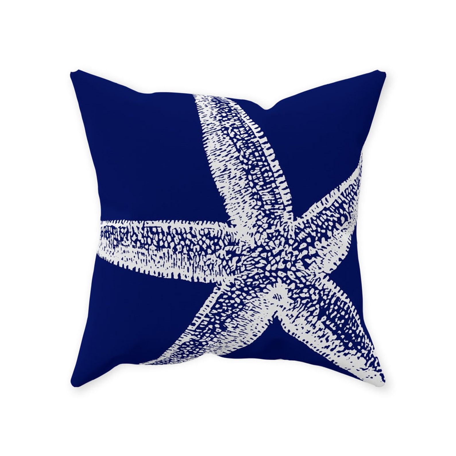 Seastar Throw Pillow Starfish Decor Beach House Pillows Modern Coastal