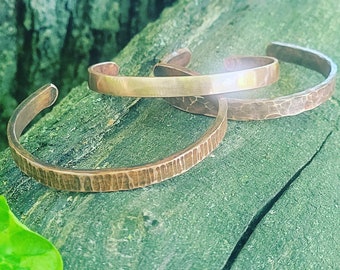 Copper Cuffs, 7th Anniversary Gift for Her, Copper Anniversary Bracelet, Copper Healing Jewelry, Arthritis Bracelet, Hand forged