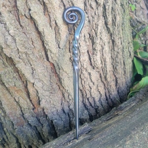 Iron Hair Pin, Hand Forged Hair Stick, Handmade Celtic style, Blacksmith Made, 6th Anniversary Gift, Unique Gift