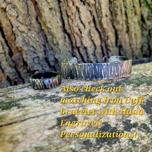 Iron Viking Band, Witchy Ring, 6th Wedding Anniversary gift, Chunky band image 5