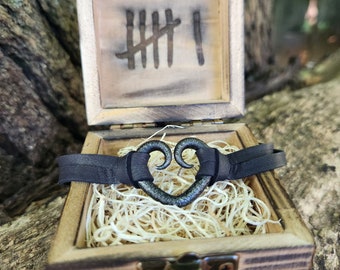 Eisen Herz Armband, Muttertagsgeschenk, Geschenk zum Jahrestag, Handschmiede Schmuck, Geschenk für Sie, Valentine, 11 Jahre