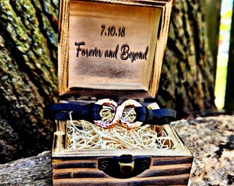 7th Anniversary Gift, Copper Infinity Bracelet, Seventh Copper Anniversary Gift, Handmade with Personalized Wooden Box.
