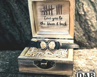 Hand-Forged Bronze Infinity Bracelet, 8th Anniversary Gift for Him and Her