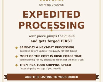 Expedited Processing and Upgrade Shipping for DABforge Products. Same, Next & 2nd Day Options.