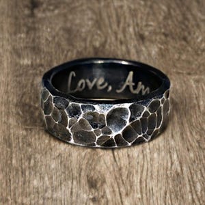 Iron Ring - 6th Anniversary Gift for Him/Her - Father&#39;s Day Gift - Chunky Blacksmith Ring - Minimalist - Unique Heirloom Quality - Wedding
