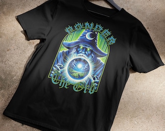Ponder the Orb | Vintage 80&#39;s Style Tee | Extra Large Print | Wizard | Blue Wizard Aesthetic
