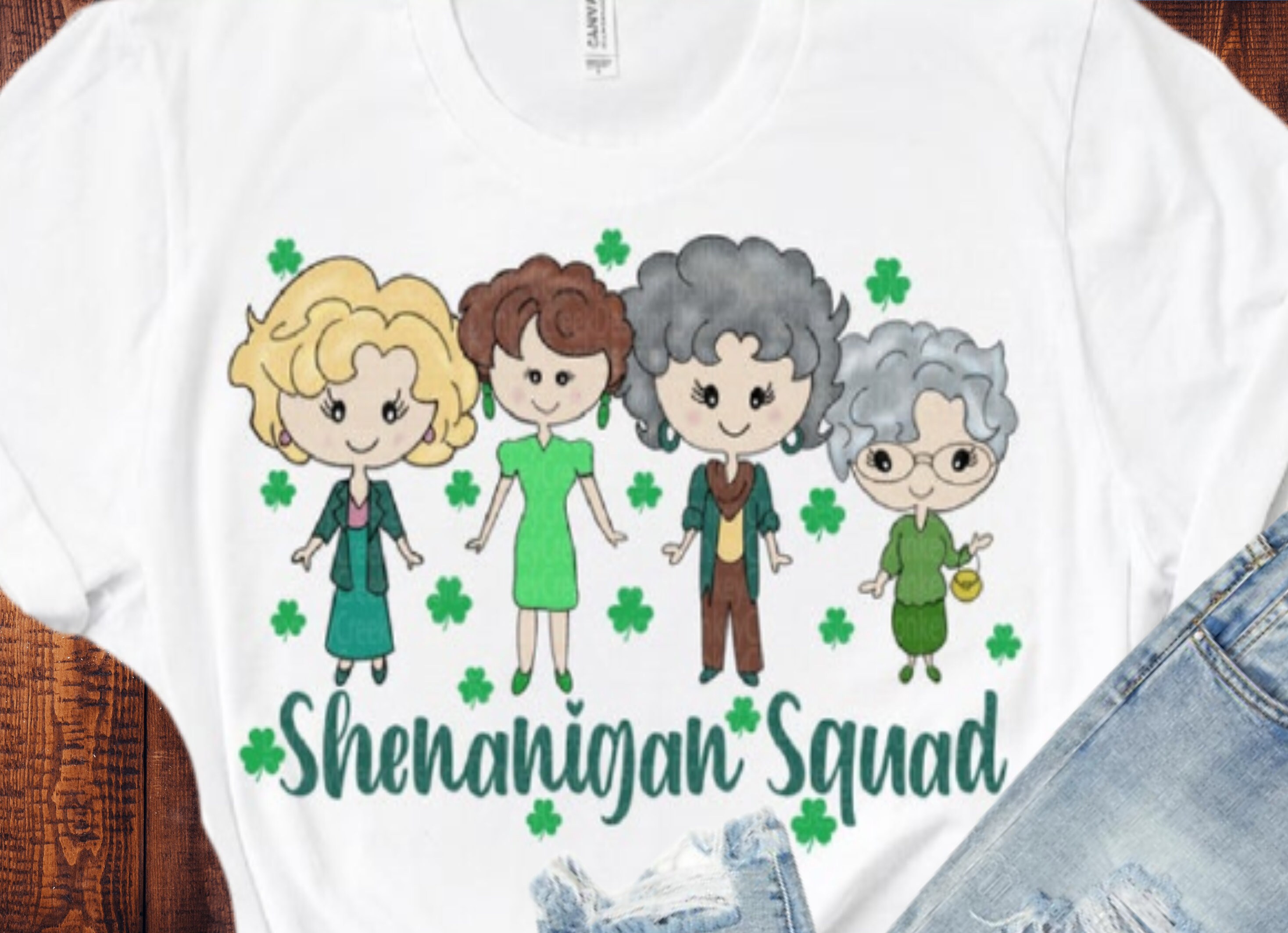 Golden Girls St. Patrick's Day Shenanigan Squad on a White | Etsy