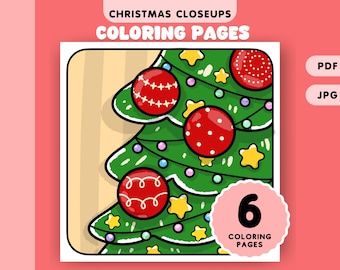 Christmas Coloring Pages Cozy Christmas Details Illustrations Coloring for Kids and Adults Coloring Gift Printable Instant Download PDF File