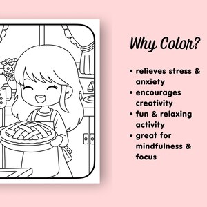 Cute Cozy Coloring Pages Cozy Fall Autumn Coloring Sheets for Kids and Adults Instant Digital Download PDF File image 5