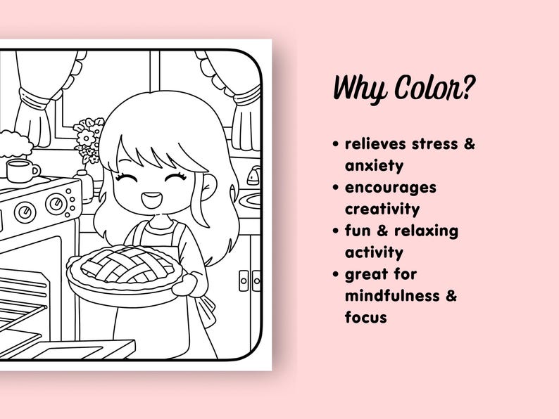 Cute Cozy Coloring Pages Cozy Fall Autumn Coloring Sheets for Kids and Adults Instant Digital Download PDF File image 5