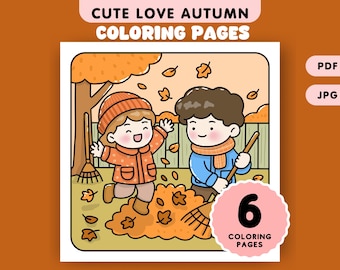 Cute Autumn Love Coloring Pages Cute Bold and Easy Love Couple Coloring Book Romantic Couple Art for Adults Teens Printable