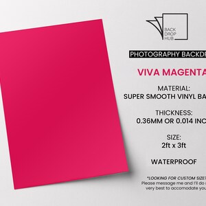 Viva Magenta Photography Backdrop, Pink Backdrop, Product Lay Flat Background, Food Photography Backdrop, Photography Tabletop Backdrop