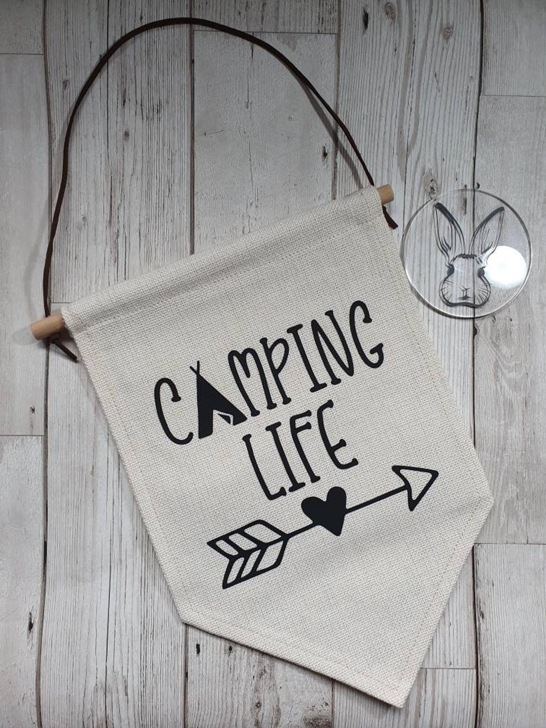 Bandera de la vida del camping amor para acampar colgante de Etsy España