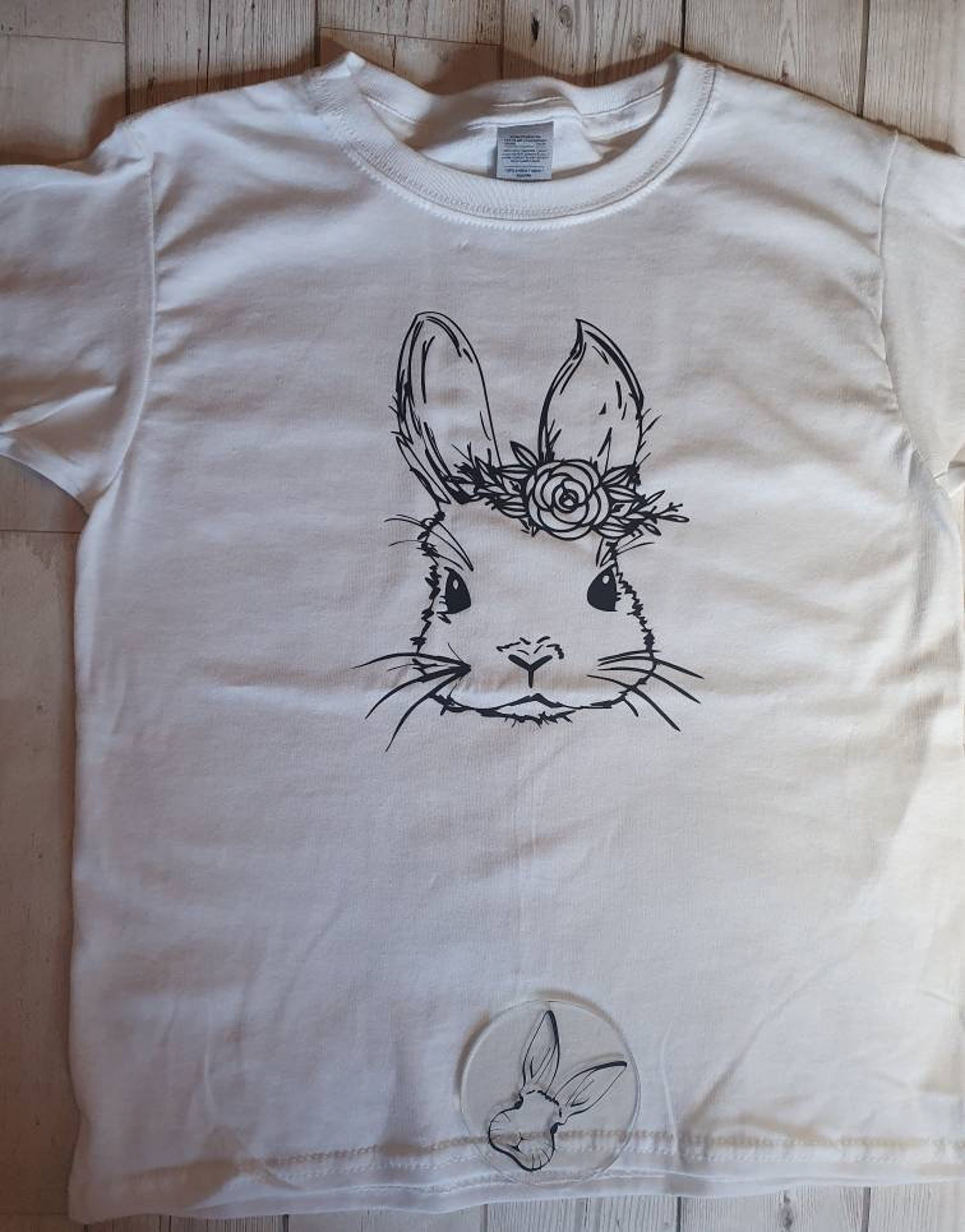 Childs Rabbit print t shirt Rabbit top rabbit tshirt bunny Etsy Polska