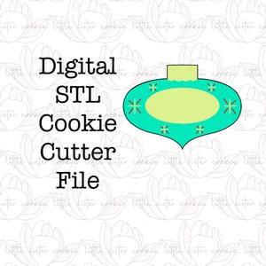 STL FILE ONLY Vintage ornament cookie cutter #2 / Christmas