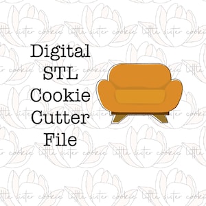 STL FILE ONLY Retro style chair cookie cutter