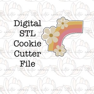 STL FILE ONLY Daisy Rainbow 1 Cookie Cutter