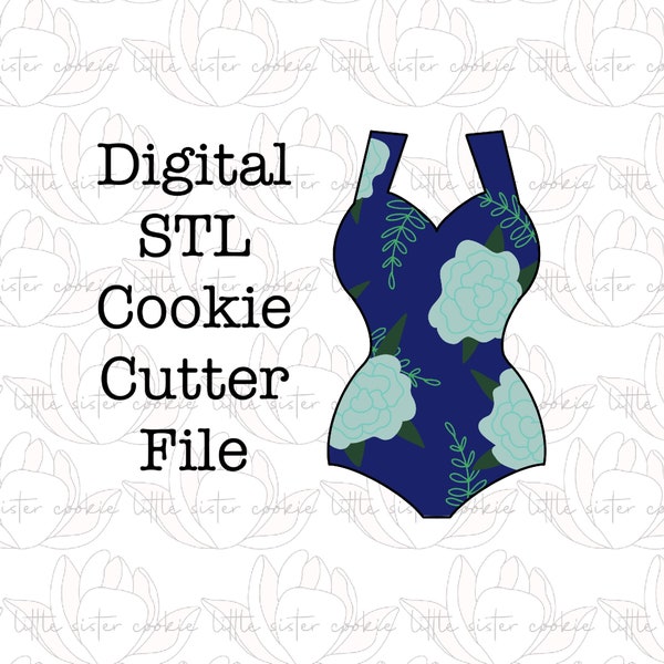 STL FILE ONLY One piece swimsuit cookie cutter