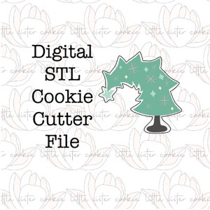 STL FILE ONLY Bending Christmas tree cookie cutter