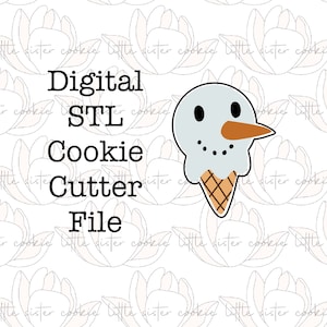 STL DATEI NUR Schneemann Eistüte