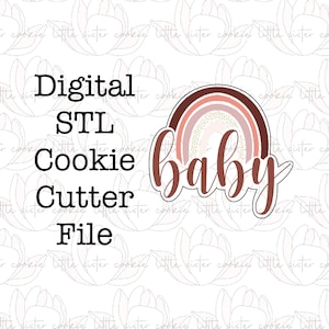 STL FILE ONLY Baby rainbow cookie cutter / rainbow cookie cutter / boho rainbow