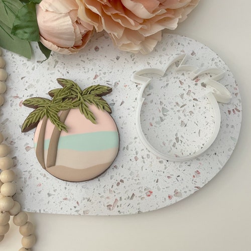 5 Palm Tree With Flamingo Cookie Cutter Set Beach Etsy