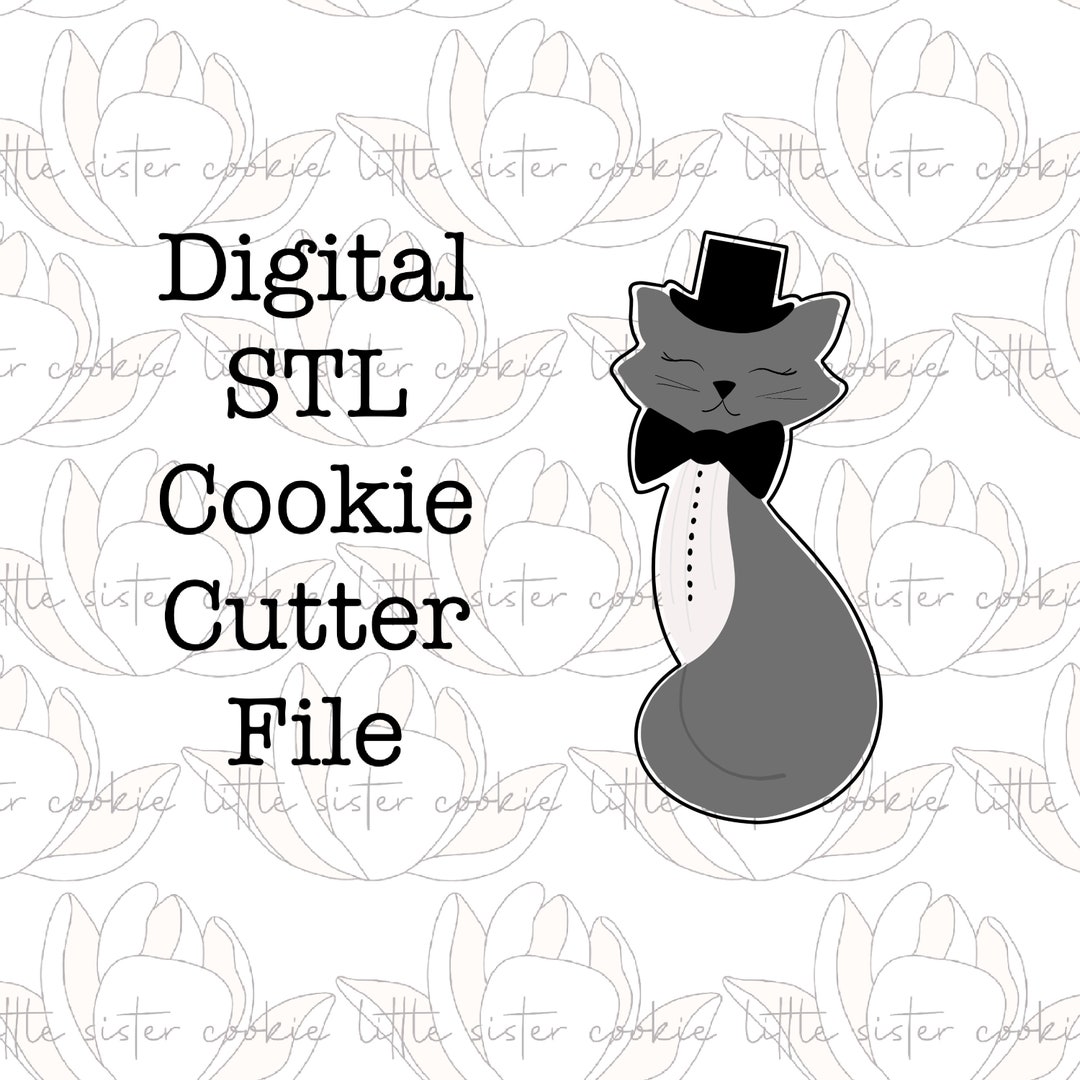 STL FILE ONLY Love Cat 1 Tuxedo Cat Cutter / Cat / Tuxedo / Etsy