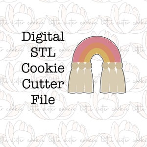 STL FILE ONLY Groovy Rainbow Cookie Cutter