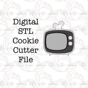 STL FILE ONLY Retro television cookie cutter